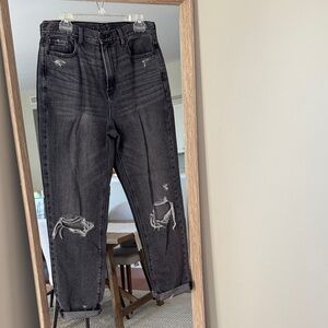 American Eagle Outfitters Relaxed Distressed Black Jeans